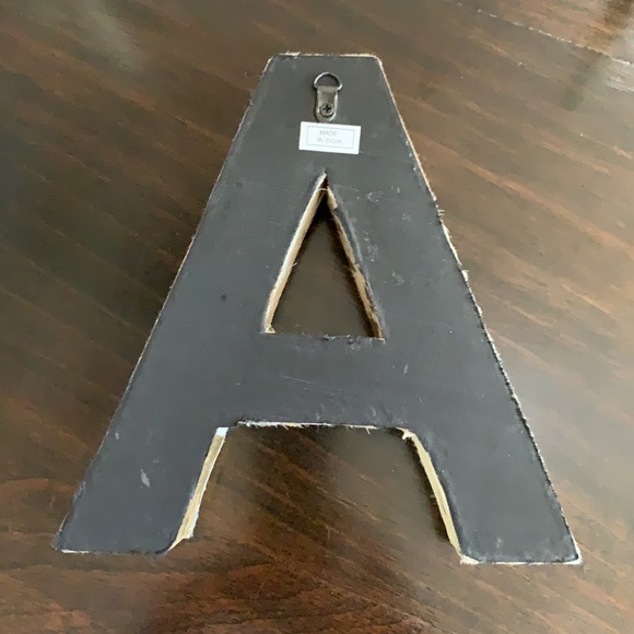 Letter A Gold and Cream Haircalf Wall Art or Desk/Table/ Shelf Decor - Picture 7 of 9